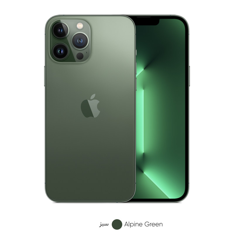 گوشی موبایل اپل مدل iPhone 13 Pro Max ظرفیت 256 استوک B/A رنگ سبز سلامت باتری 98% رجیستر شده