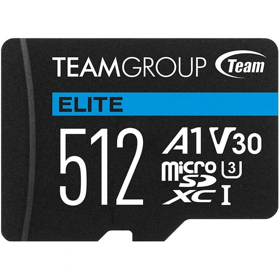 رم میکرو ۵۱۲ گیگ تیم گروپ TeamGroup Elite A1 V30 U3 C10 100MB/s + خشاب
